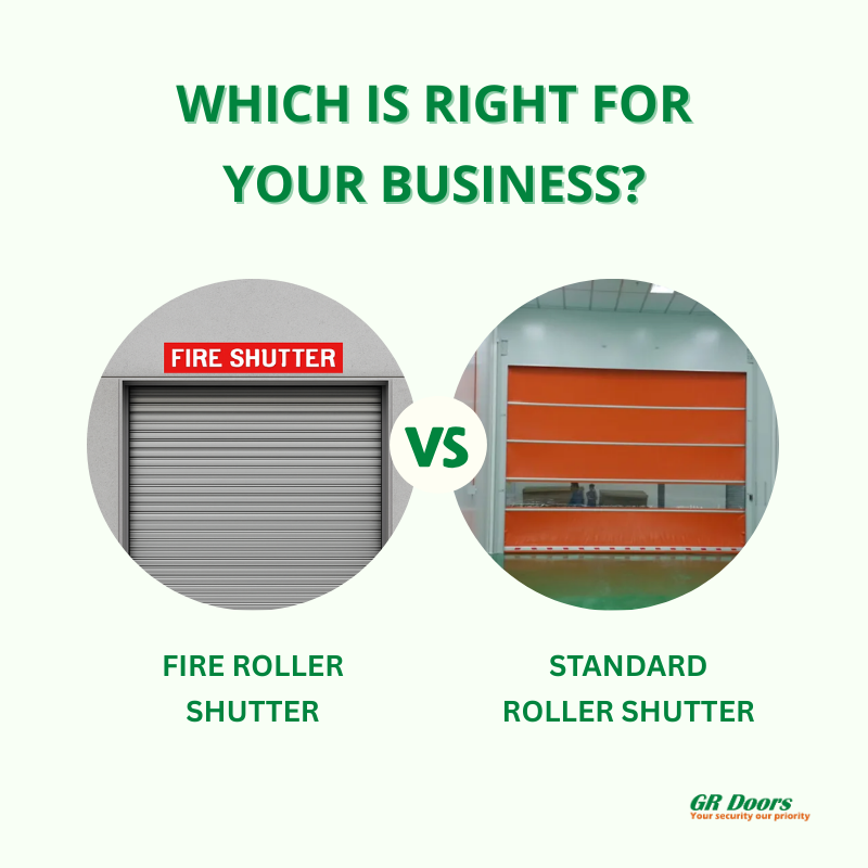 Fire roller shutter vs standard roller shutter in Malaysia – comparison for business safety and security
