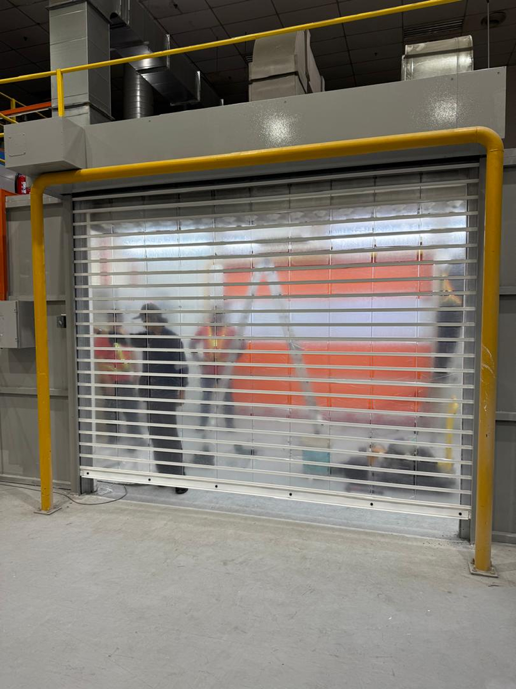 Industrial roller shutter door installed at CTRM aerospace manufacturing facility Malaysia