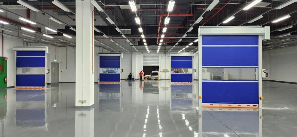 High-speed door system installed at Jabil electronics manufacturing facility in Malaysia